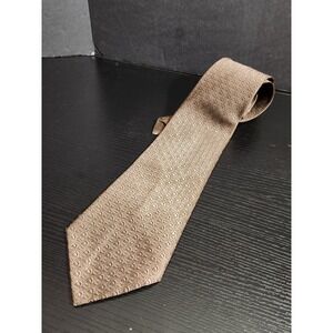 Classic Silk Geometric Pattern Necktie Brown Formal Business Accessory